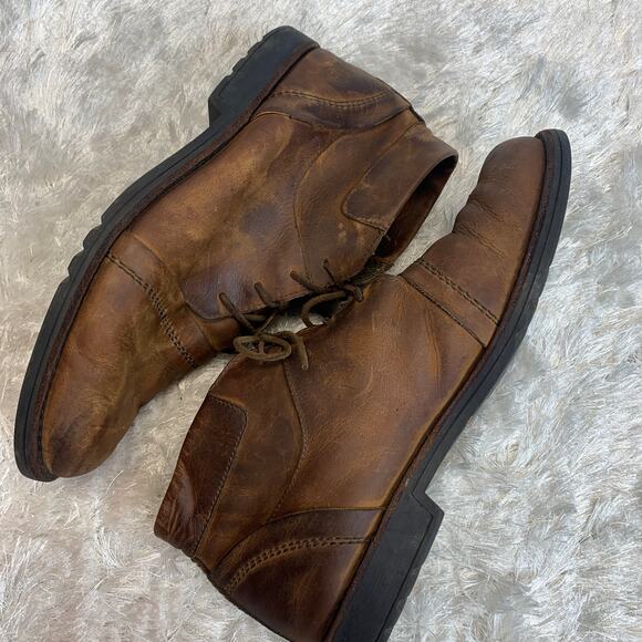 Timberland Brown Leather Boots Sz 11.5M Chukka Style 37500 6828 main image 5